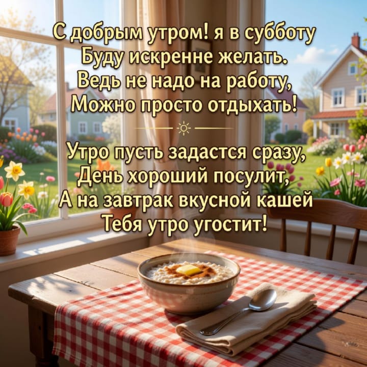 с добрым утром субботы, открытка №48