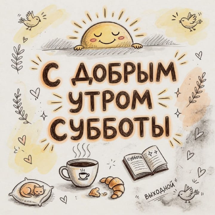 с добрым утром субботы, открытка №5