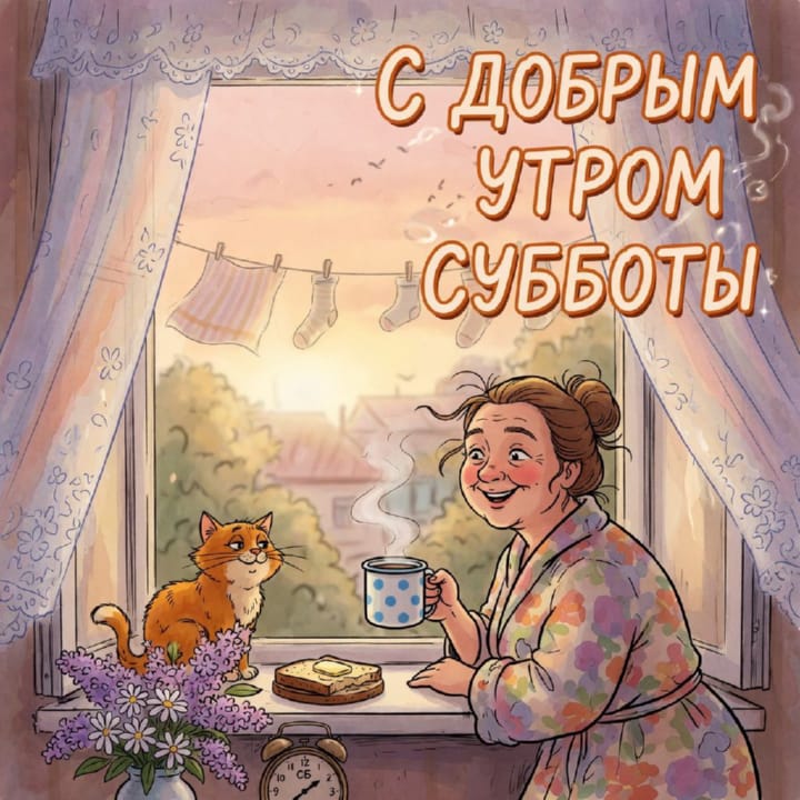 с добрым утром субботы, открытка №61
