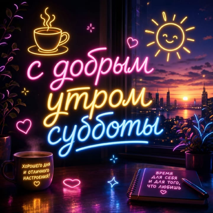 с добрым утром субботы, открытка №62