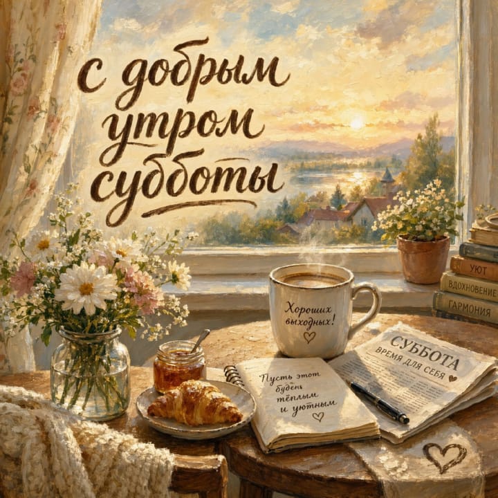 с добрым утром субботы, открытка №64