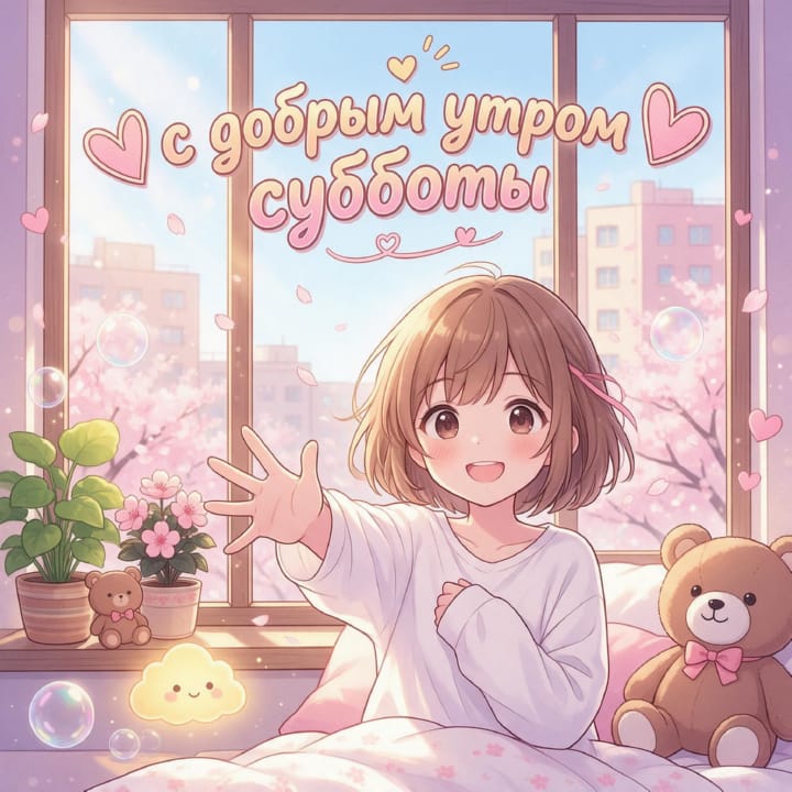 с добрым утром субботы, открытка №70