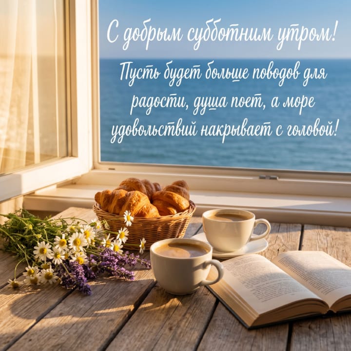 с добрым утром субботы, открытка №74