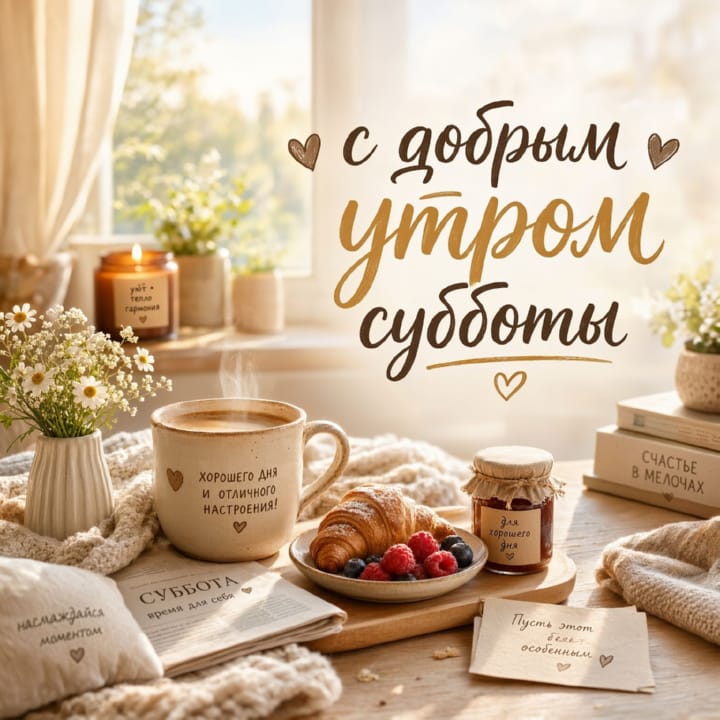 с добрым утром субботы, открытка №78