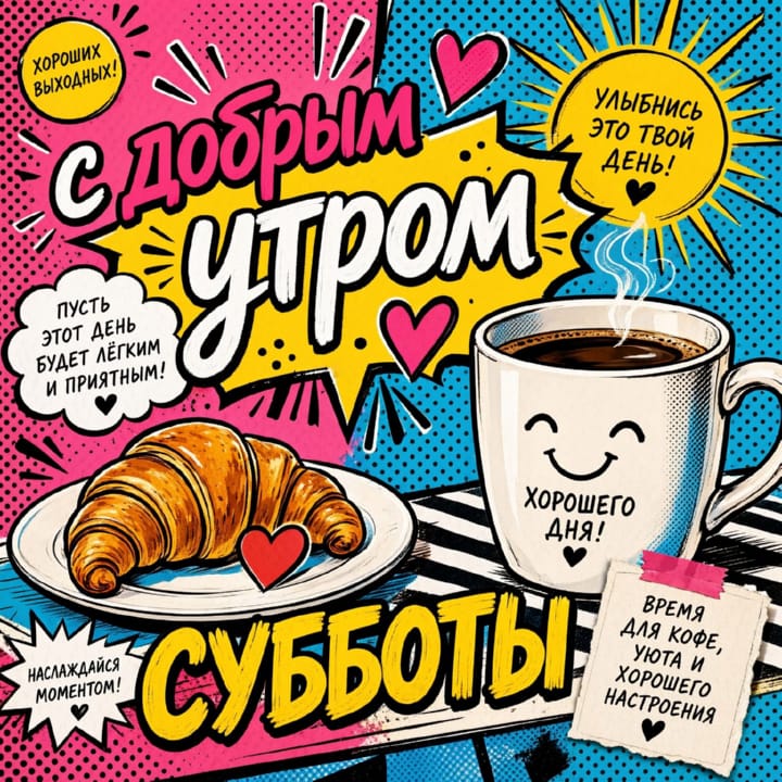 с добрым утром субботы, открытка №83