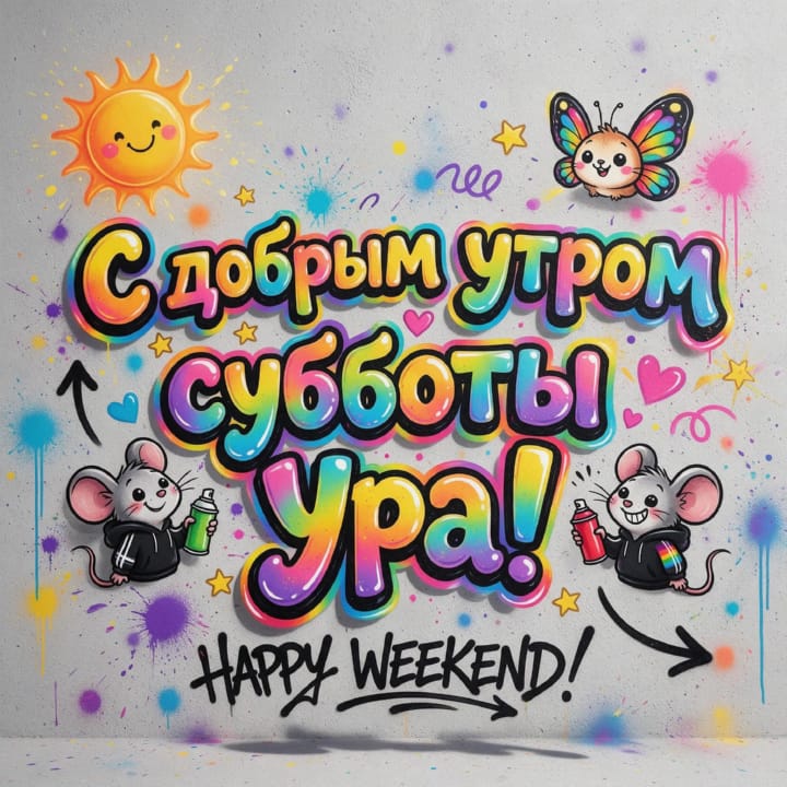 с добрым утром субботы, открытка №88