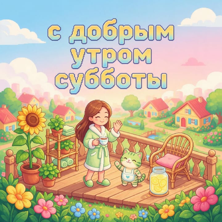 с добрым утром субботы, открытка №89
