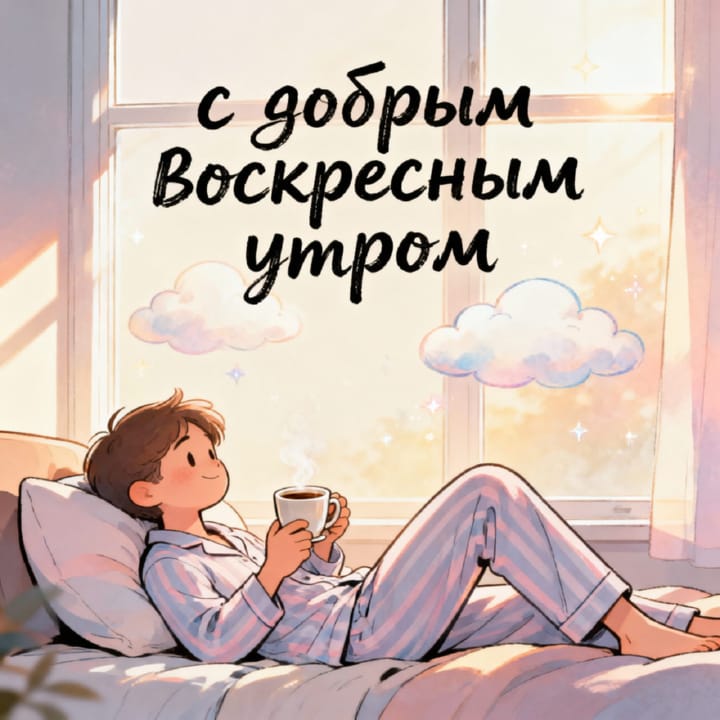 с добрым утром воскресенья, открытка №13