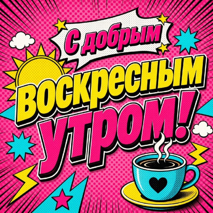 с добрым утром воскресенья, открытка №16