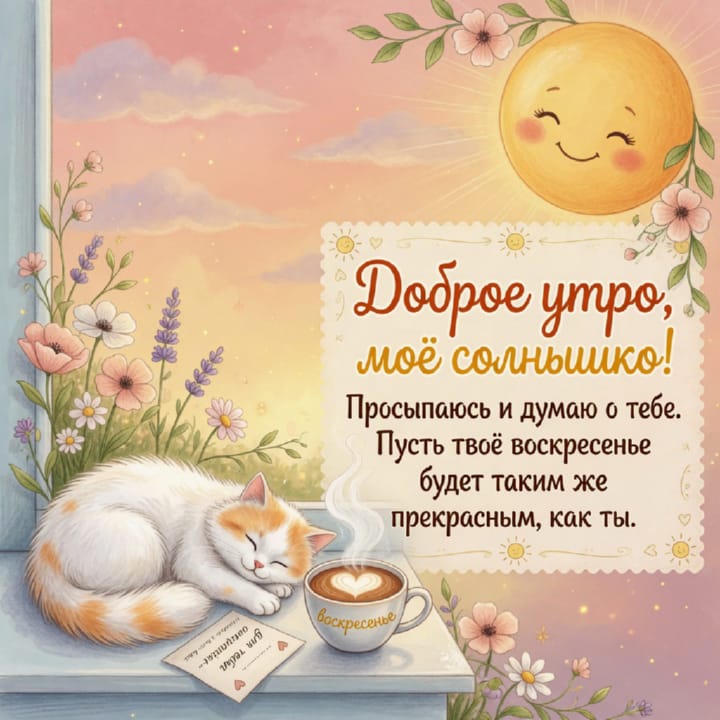 с добрым утром воскресенья, открытка №2