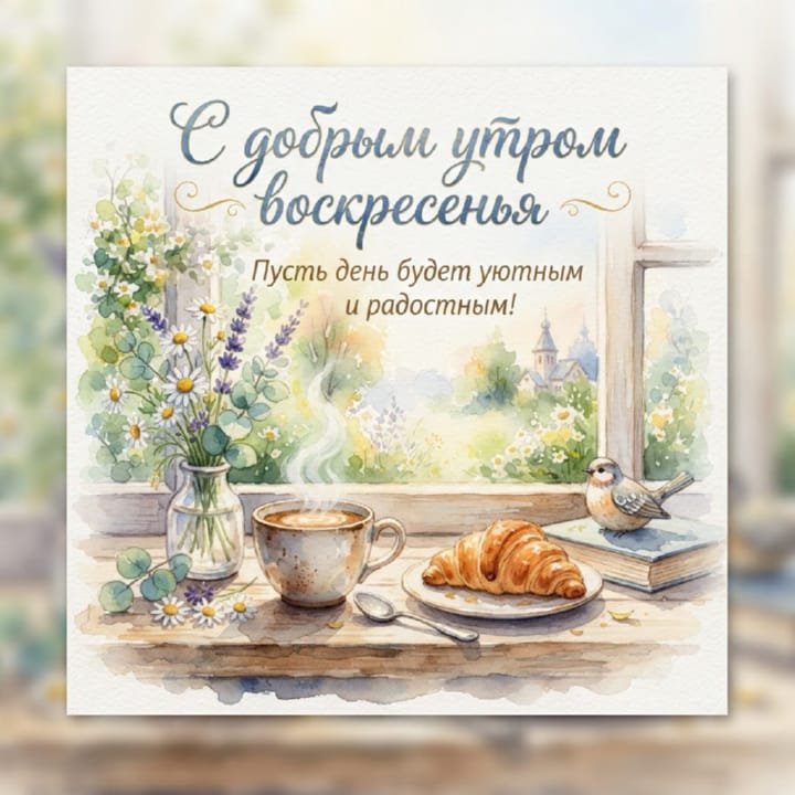 с добрым утром воскресенья, открытка №20