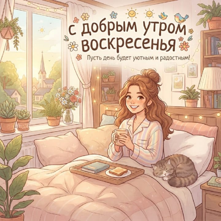 с добрым утром воскресенья, открытка №23
