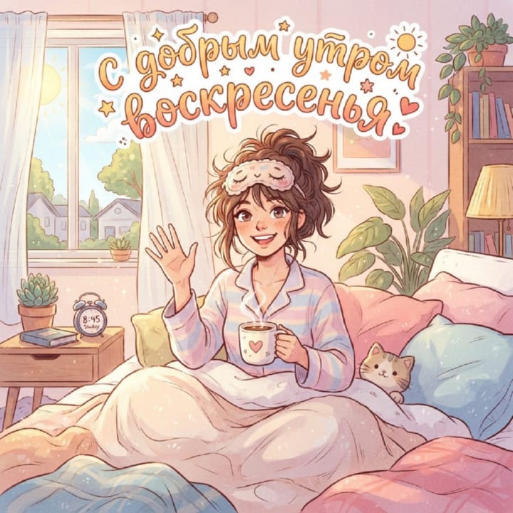 с добрым утром воскресенья, открытка №24