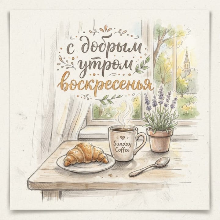 с добрым утром воскресенья, открытка №27