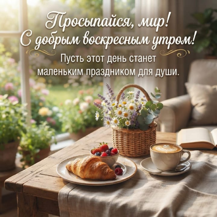 с добрым утром воскресенья, открытка №29