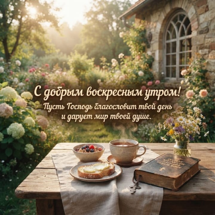 с добрым утром воскресенья, открытка №30