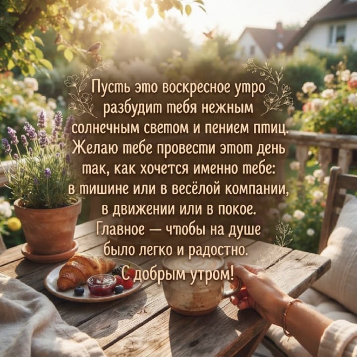 с добрым утром воскресенья, открытка №33