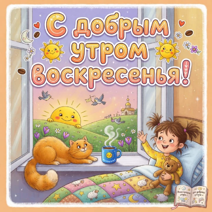 с добрым утром воскресенья, открытка №38