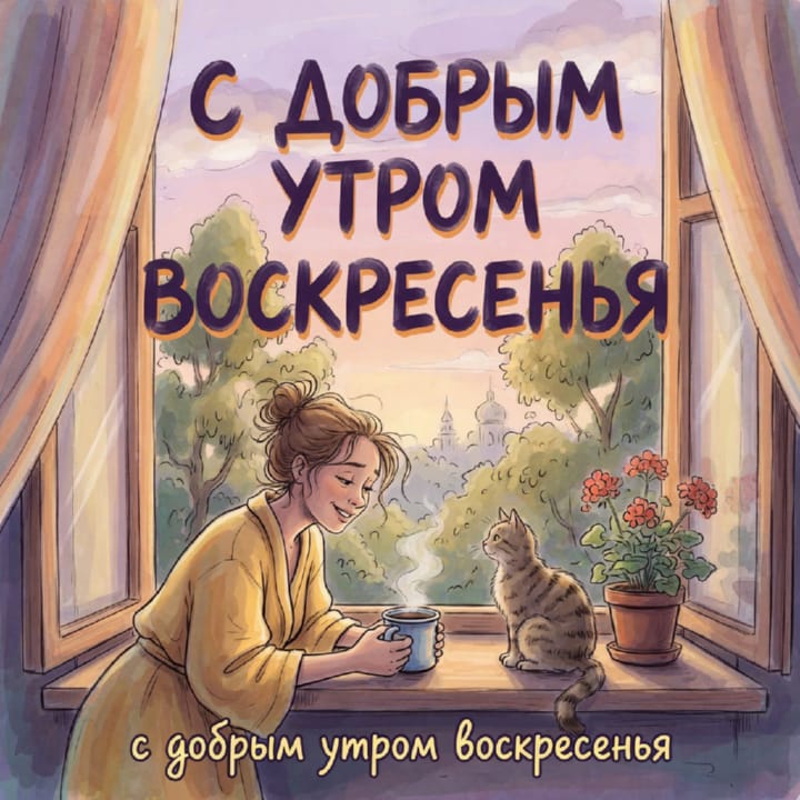 с добрым утром воскресенья, открытка №41
