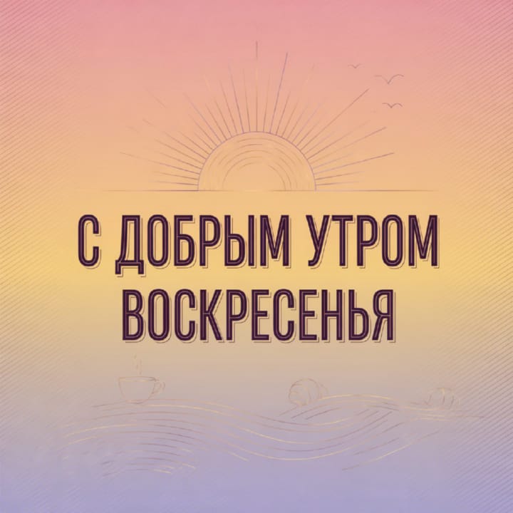 с добрым утром воскресенья, открытка №44