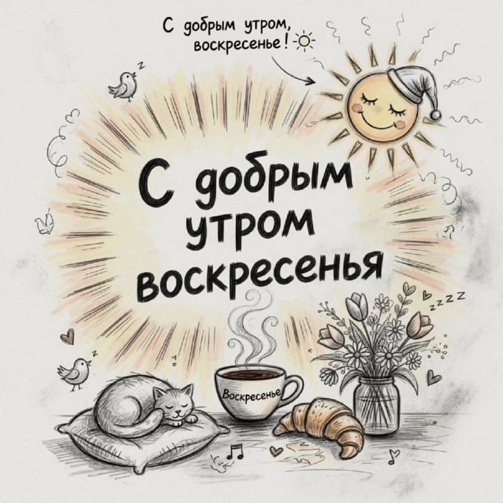 с добрым утром воскресенья, открытка №45