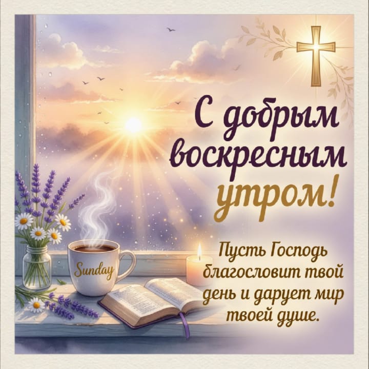 с добрым утром воскресенья, открытка №5