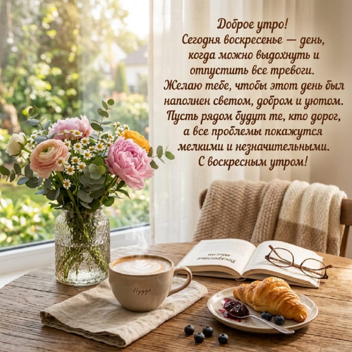 с добрым утром воскресенья, открытка №53