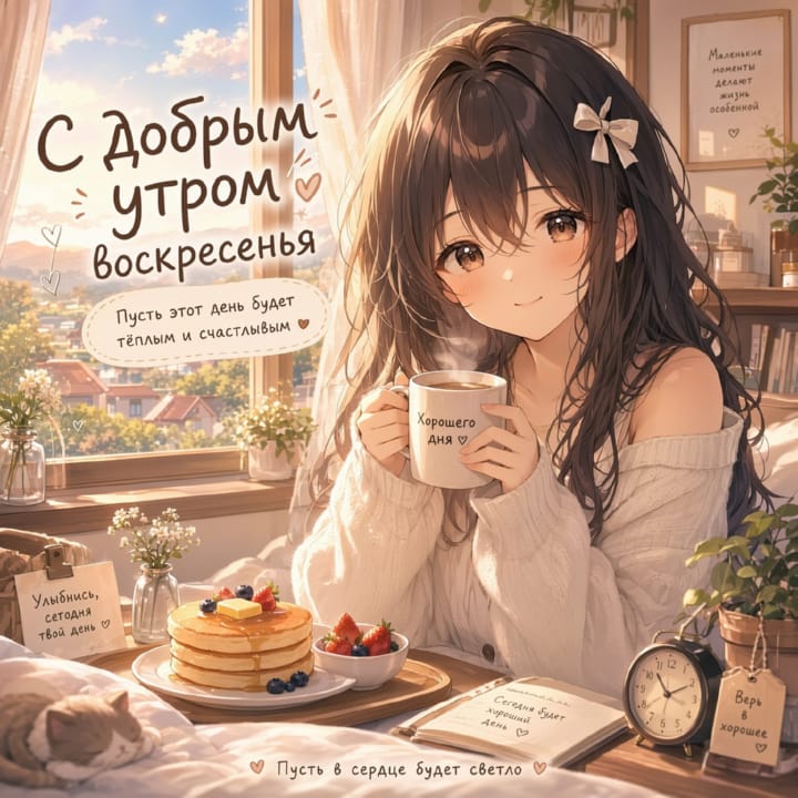 с добрым утром воскресенья, открытка №54