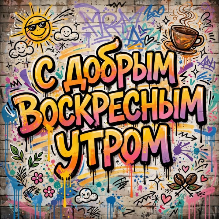 с добрым утром воскресенья, открытка №57