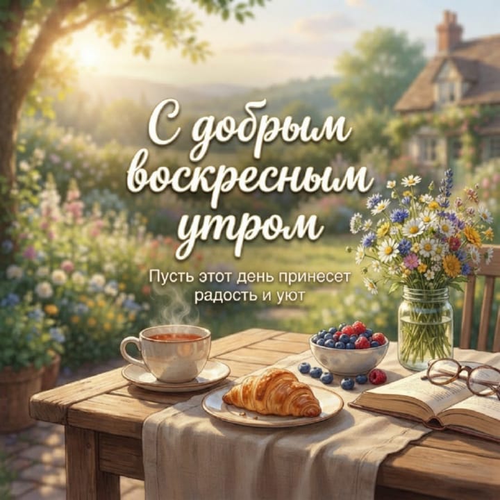 с добрым утром воскресенья, открытка №58