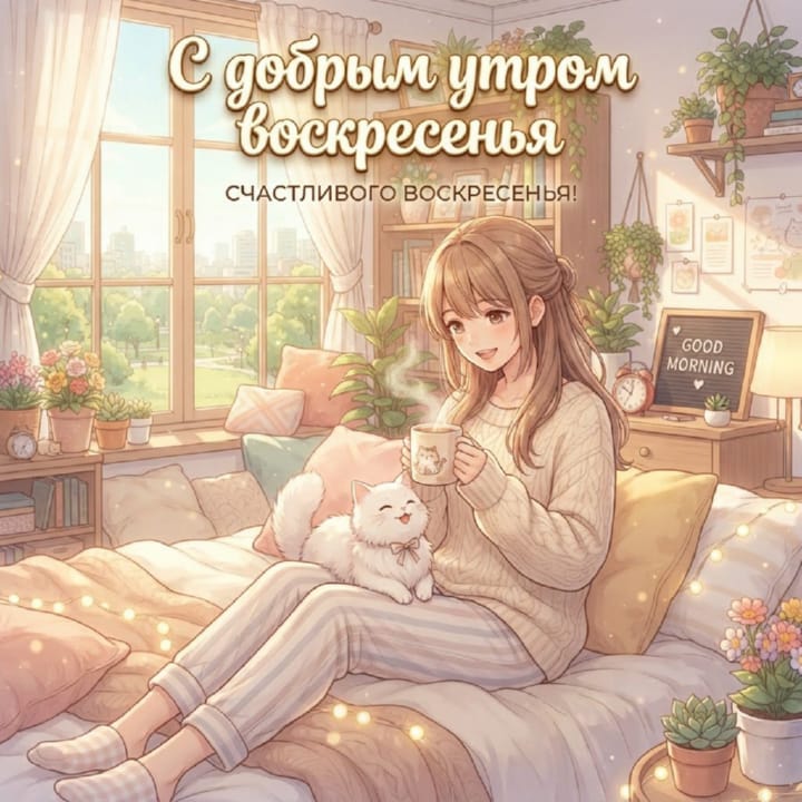 с добрым утром воскресенья, открытка №59