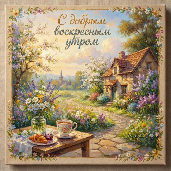 с добрым утром воскресенья, открытка №60