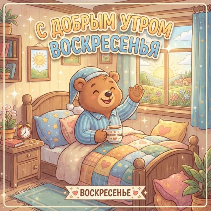 с добрым утром воскресенья, открытка №61