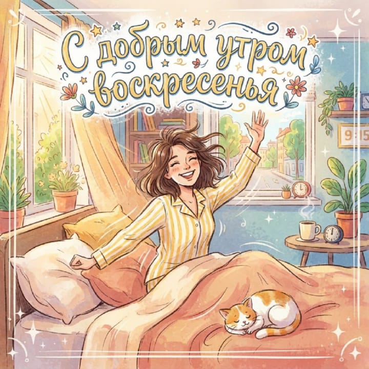 с добрым утром воскресенья, открытка №64