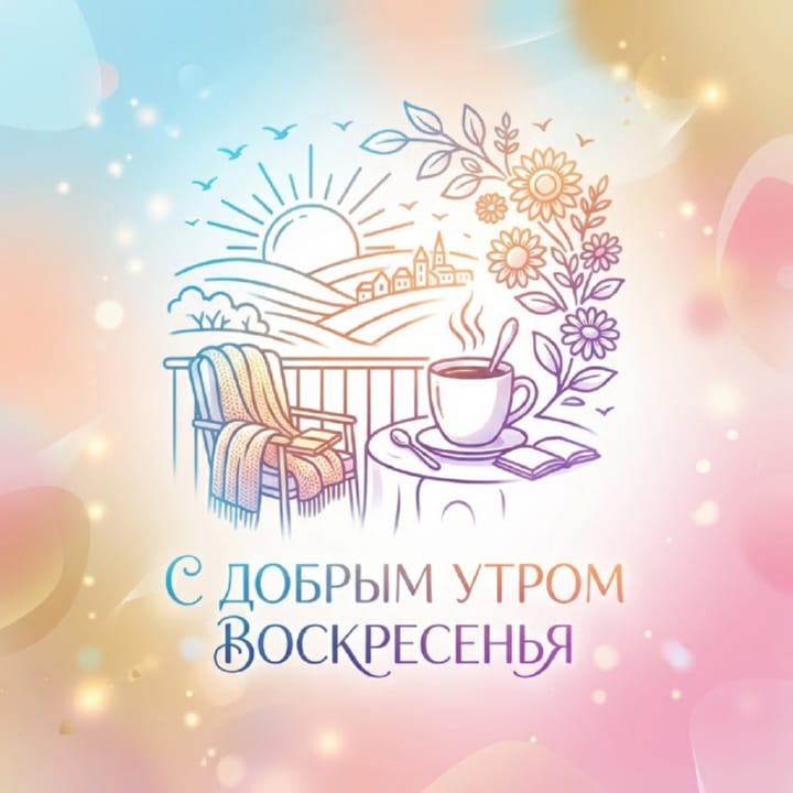 с добрым утром воскресенья, открытка №66