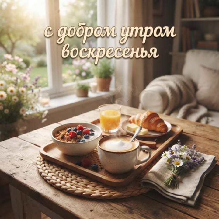 с добрым утром воскресенья, открытка №73