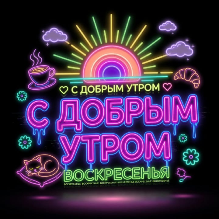 с добрым утром воскресенья, открытка №80