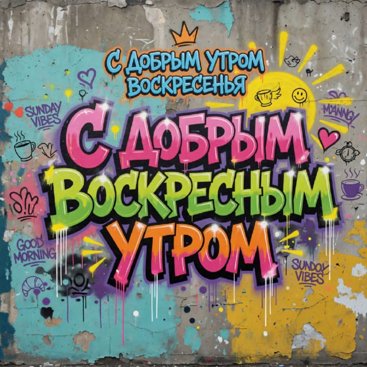 с добрым утром воскресенья, открытка №81