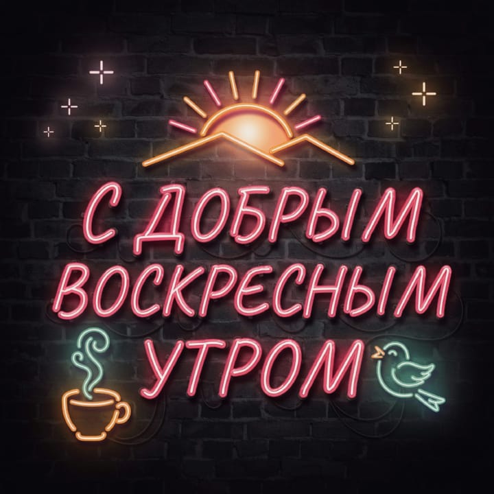 с добрым утром воскресенья, открытка №87