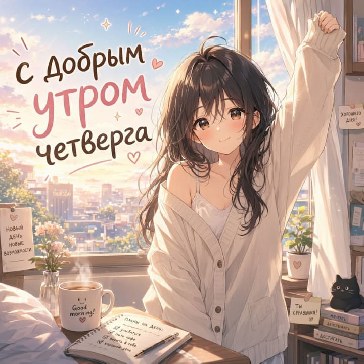 с добрым утром четверга, открытка №10
