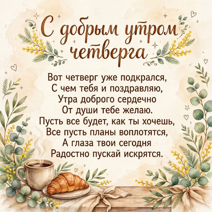 с добрым утром четверга, открытка №13