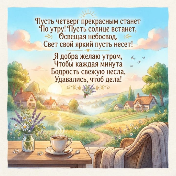 с добрым утром четверга, открытка №15