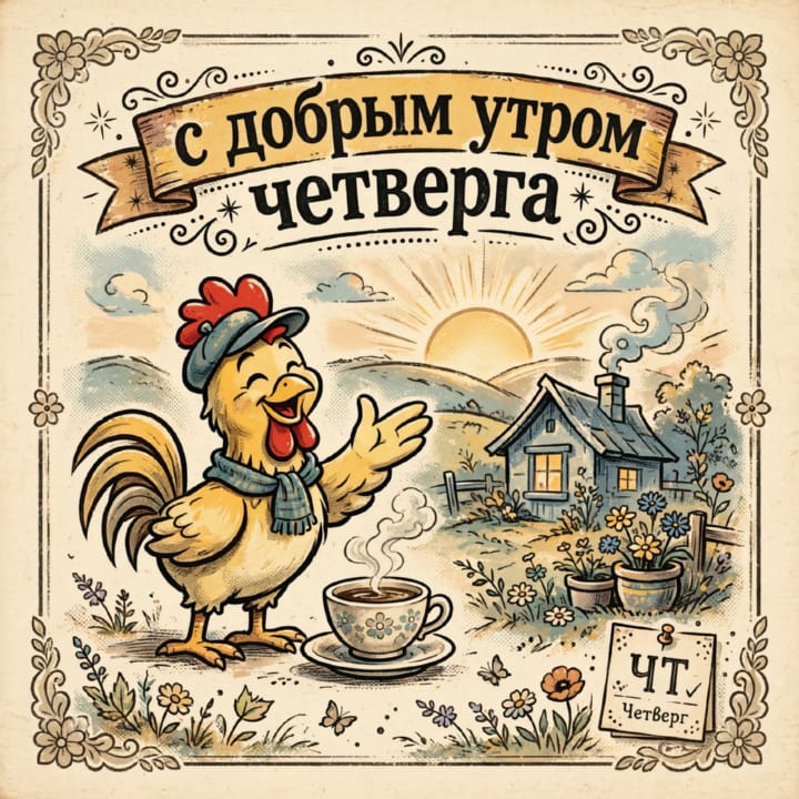 с добрым утром четверга, открытка №21