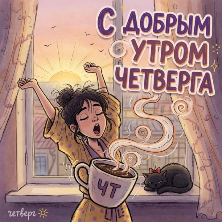 с добрым утром четверга, открытка №27