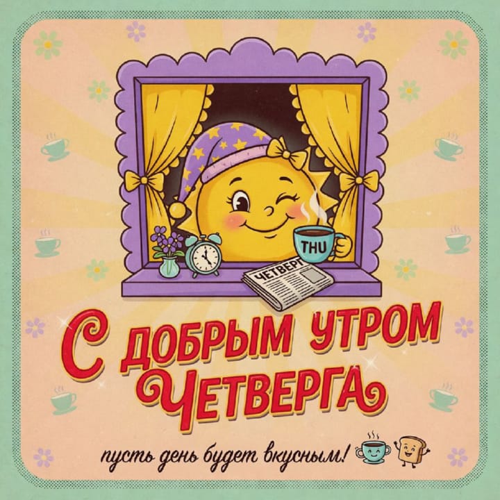 с добрым утром четверга, открытка №28