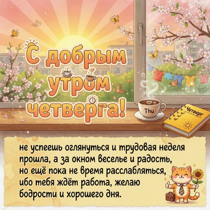 с добрым утром четверга, открытка №29