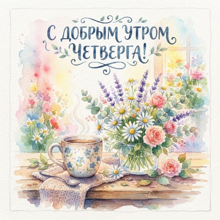 с добрым утром четверга, открытка №33