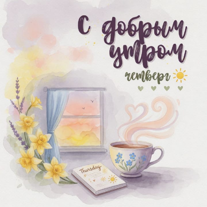 с добрым утром четверга, открытка №35