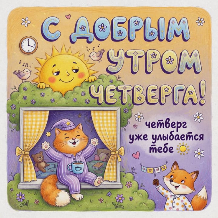 с добрым утром четверга, открытка №39