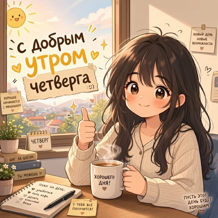 с добрым утром четверга, открытка №4